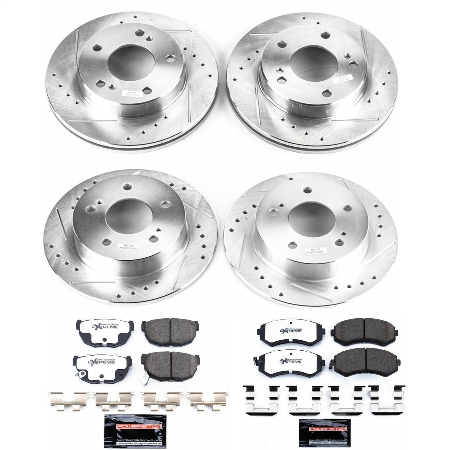 PowerStop Front & Rear Z26 Street Warrior Brake Kit | Nissan 240SX (94-96) (K755-26)