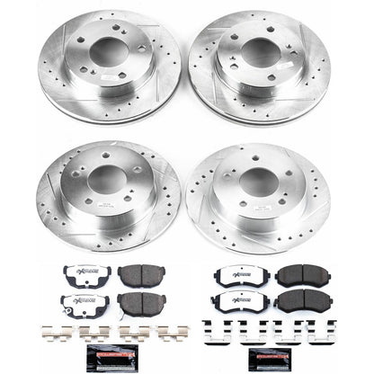 PowerStop Front & Rear Z26 Street Warrior Brake Kit | Nissan 240SX (94-96) (K755-26)