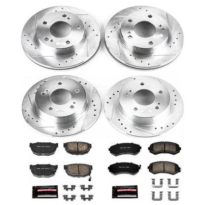 PowerStop Front & Rear Z23 Evolution Sport Brake Kit | Nissan 240SX (94-96) (K755)