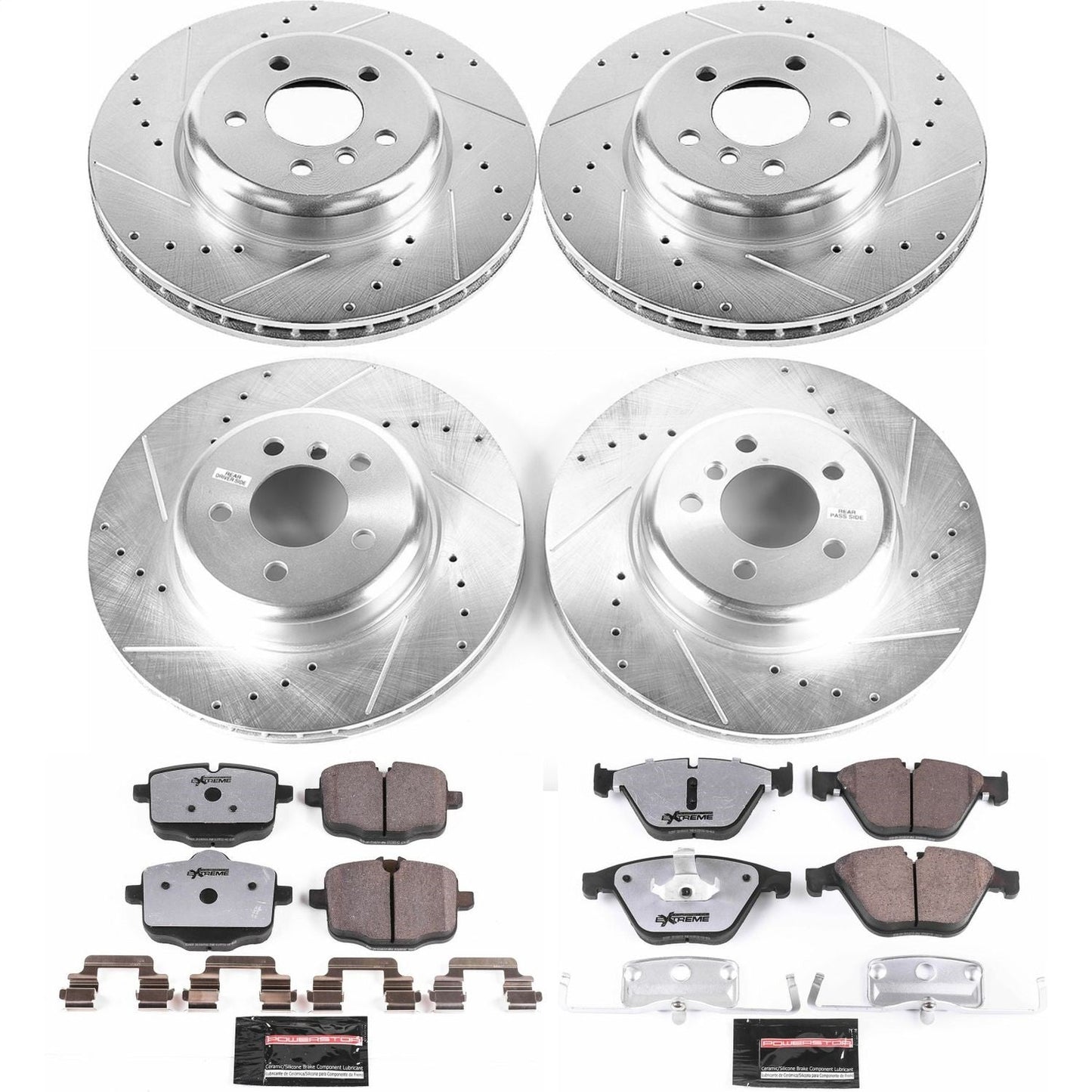 PowerStop Front & Rear Z26 Street Warrior Brake Kit | BMW 640i (12-16) (K7552-26)