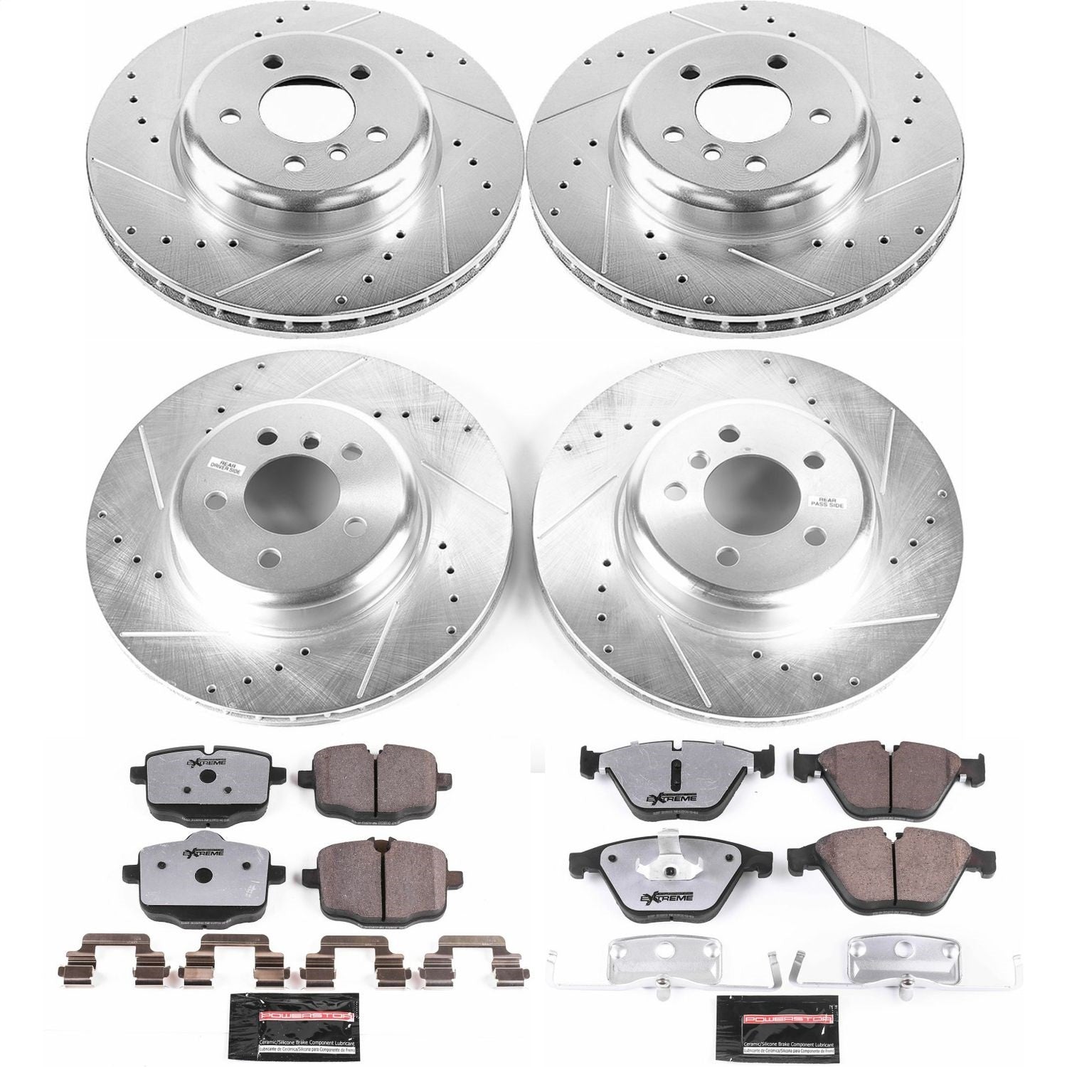 PowerStop Front & Rear Z26 Street Warrior Brake Kit | BMW 640i (12-16) (K7552-26)