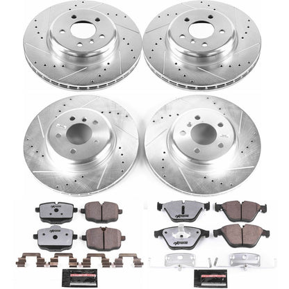 PowerStop Front & Rear Z26 Street Warrior Brake Kit | BMW 640i (12-16) (K7552-26)