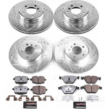 PowerStop Front & Rear Z26 Street Warrior Brake Kit | BMW 640i (17-18) (K7554-26)
