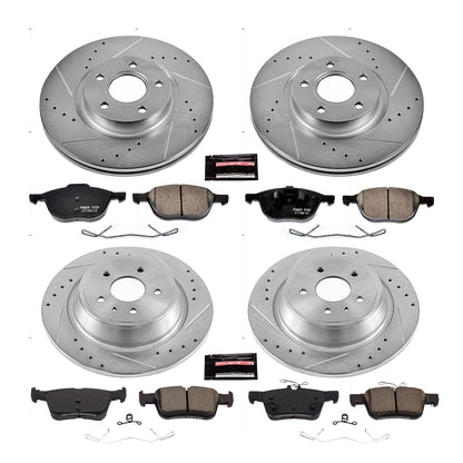 PowerStop Front & Rear Z23 Evolution Sport Brake Kit | Ford Escape (17-19) (K7571)