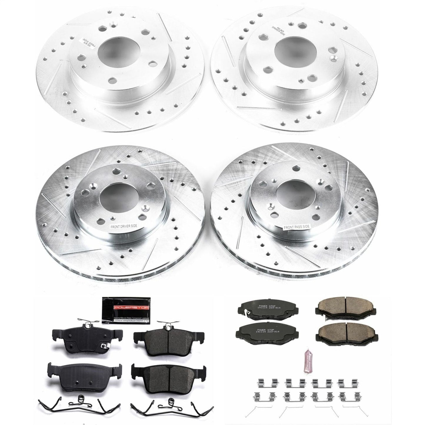 PowerStop Front & Rear Z23 Evolution Sport Brake Kit | Honda Civic (16-19) (K7574)