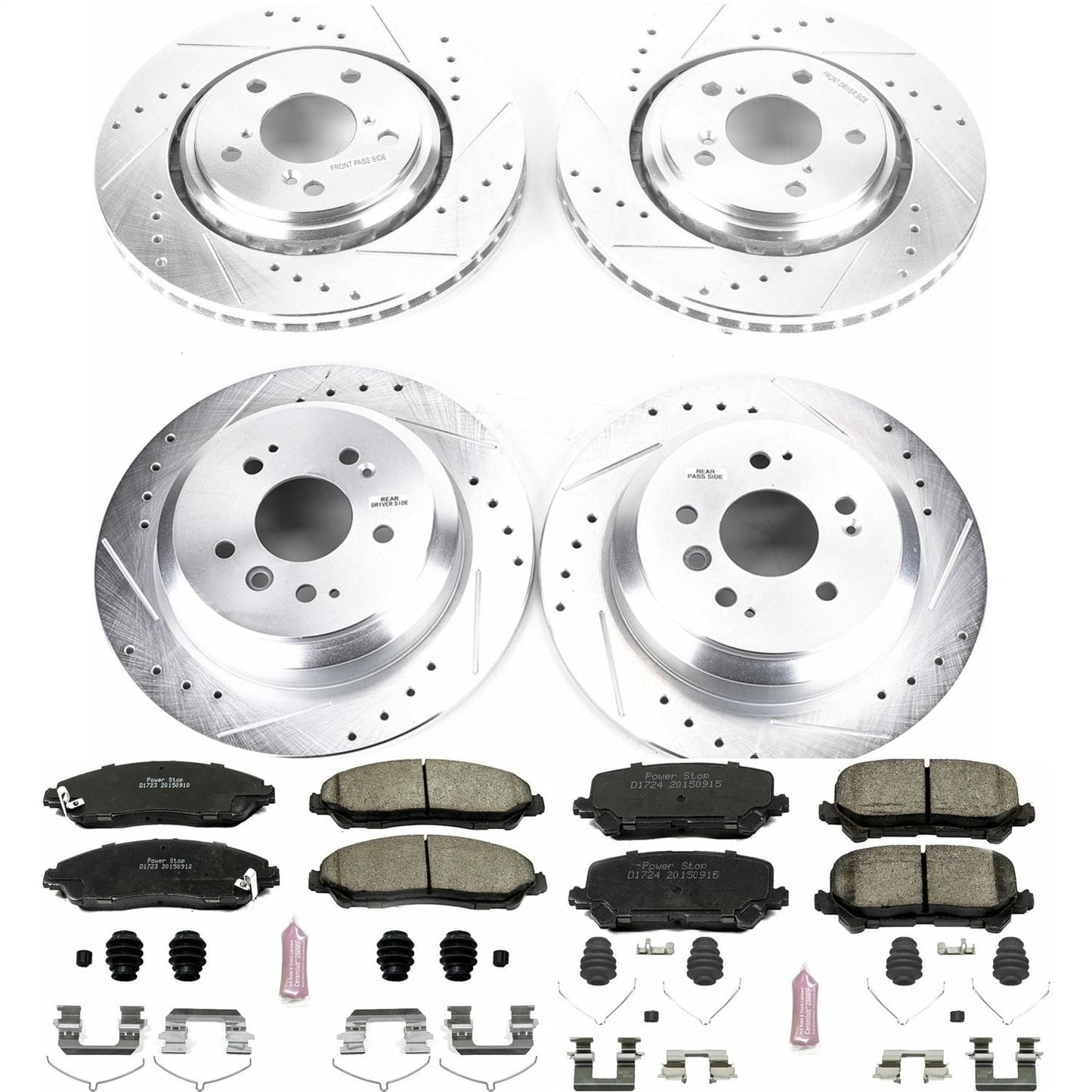 PowerStop Front & Rear Z23 Evolution Sport Brake Kit | Honda Pilot (16-19) (K7576)