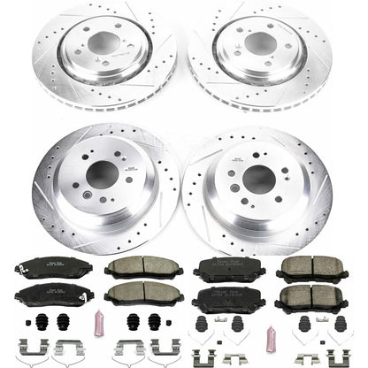 PowerStop Front & Rear Z23 Evolution Sport Brake Kit | Honda Pilot (16-19) (K7576)