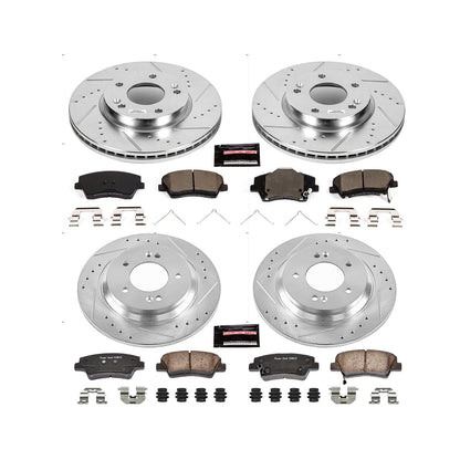 PowerStop Front & Rear Z23 Evolution Sport Brake Kit | Hyundai Elantra GT (18-19) (K7580)