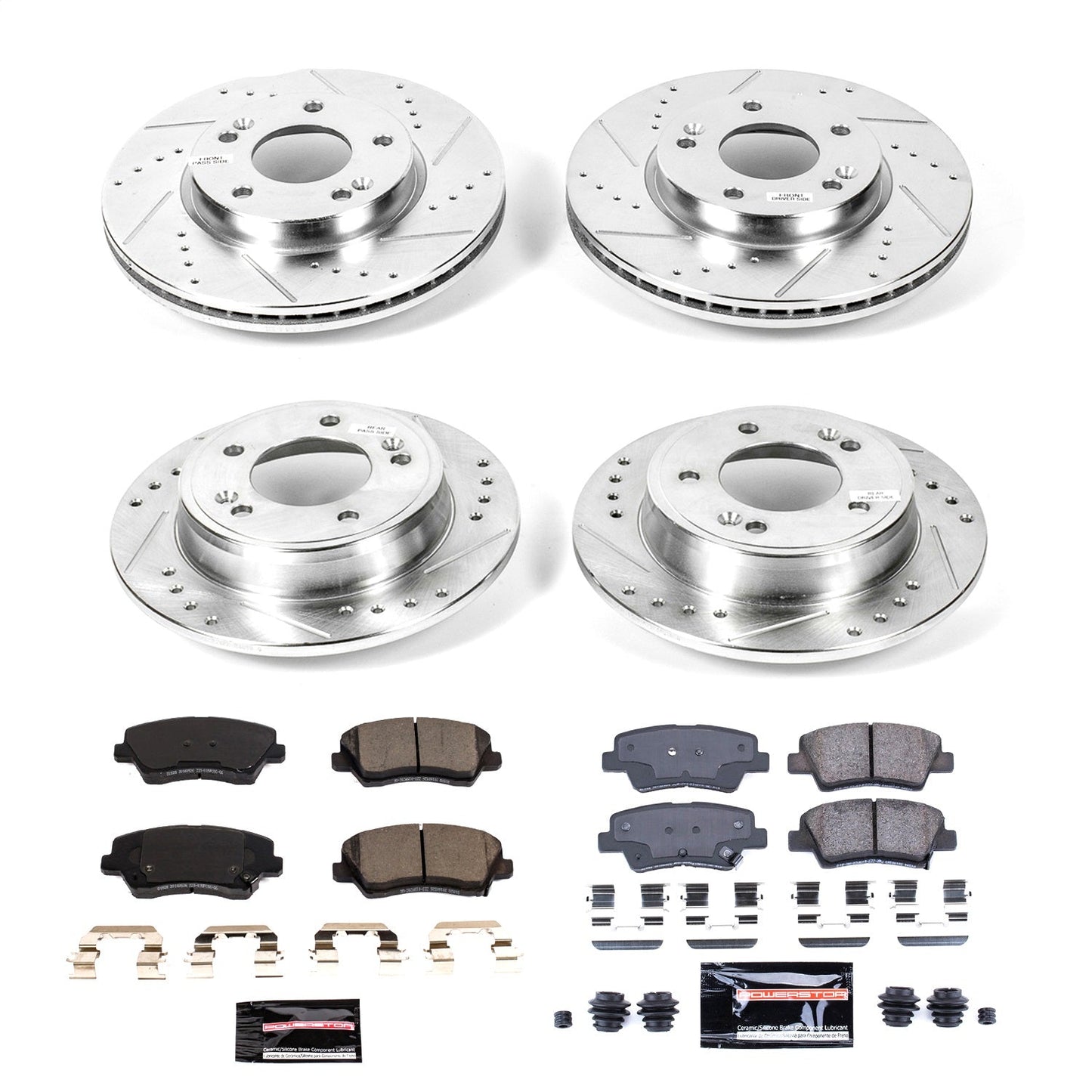 PowerStop Front & Rear Z23 Evolution Sport Brake Kit | Hyundai Veloster (16-17) (K7582)