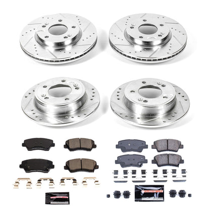 PowerStop Front & Rear Z23 Evolution Sport Brake Kit | Hyundai Veloster (16-17) (K7582)