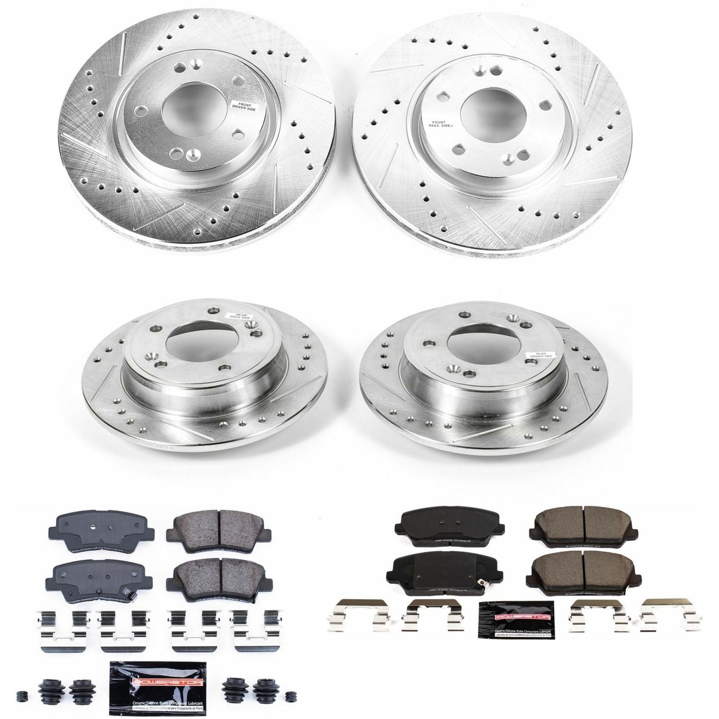 PowerStop Front & Rear Z23 Evolution Sport Brake Kit | Hyundai Veloster (16-17) (K7583)