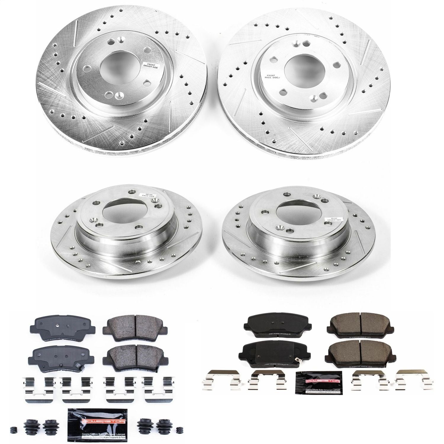 PowerStop Front & Rear Z23 Evolution Sport Brake Kit | Hyundai Veloster (16-17) (K7583)