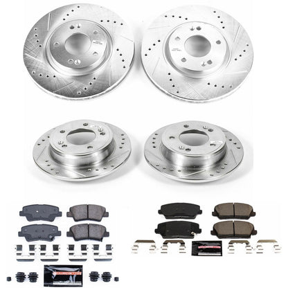 PowerStop Front & Rear Z23 Evolution Sport Brake Kit | Hyundai Veloster (16-17) (K7583)