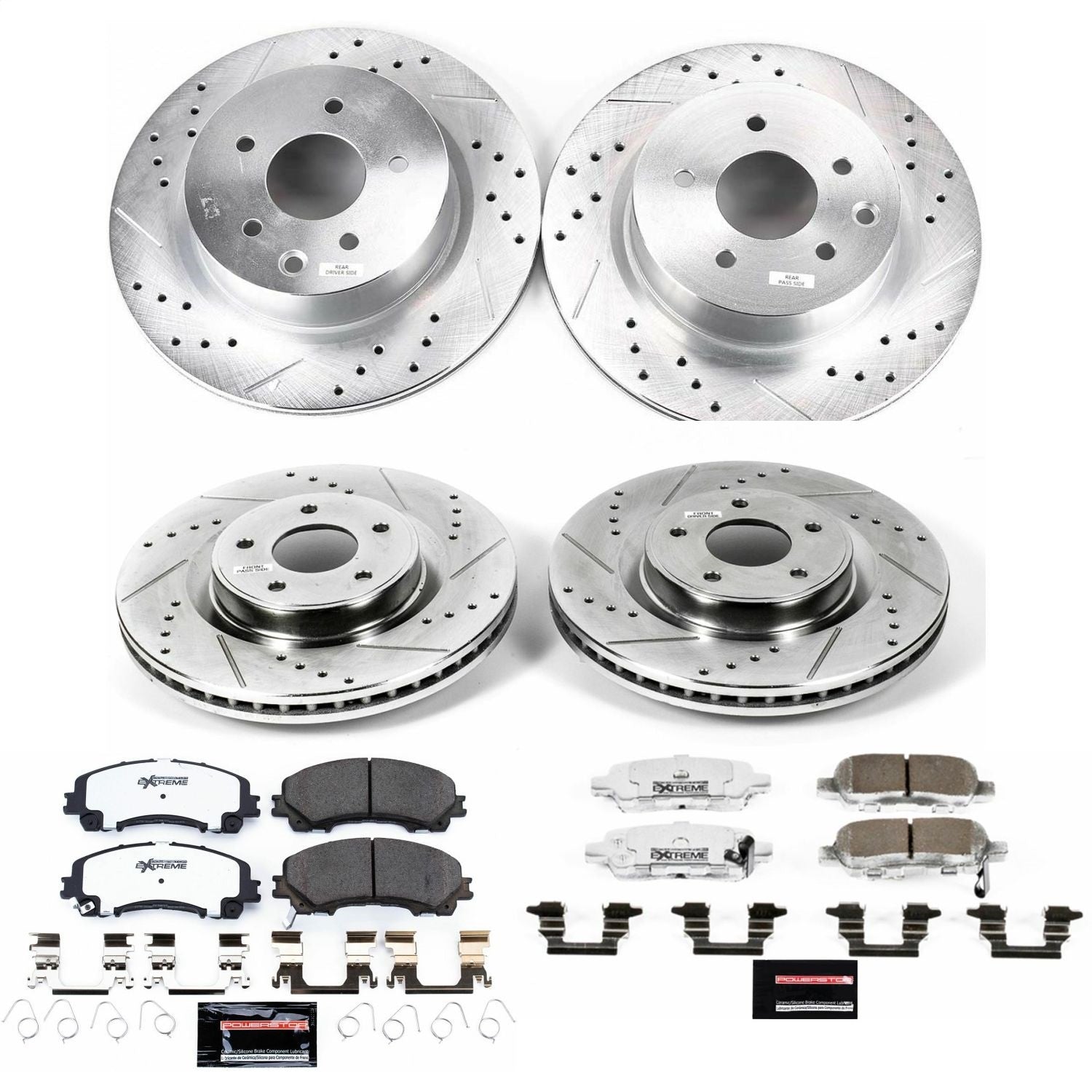 PowerStop Front & Rear Z26 Street Warrior Brake Kit | Infiniti QX50 (16-17) (K7584-26)