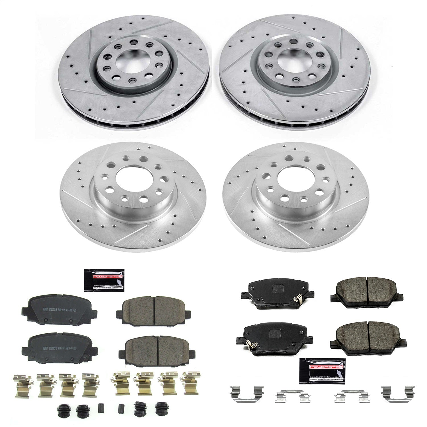 PowerStop Front & Rear Z23 Evolution Sport Brake Kit | Jeep Compass (17-19) (K7598)