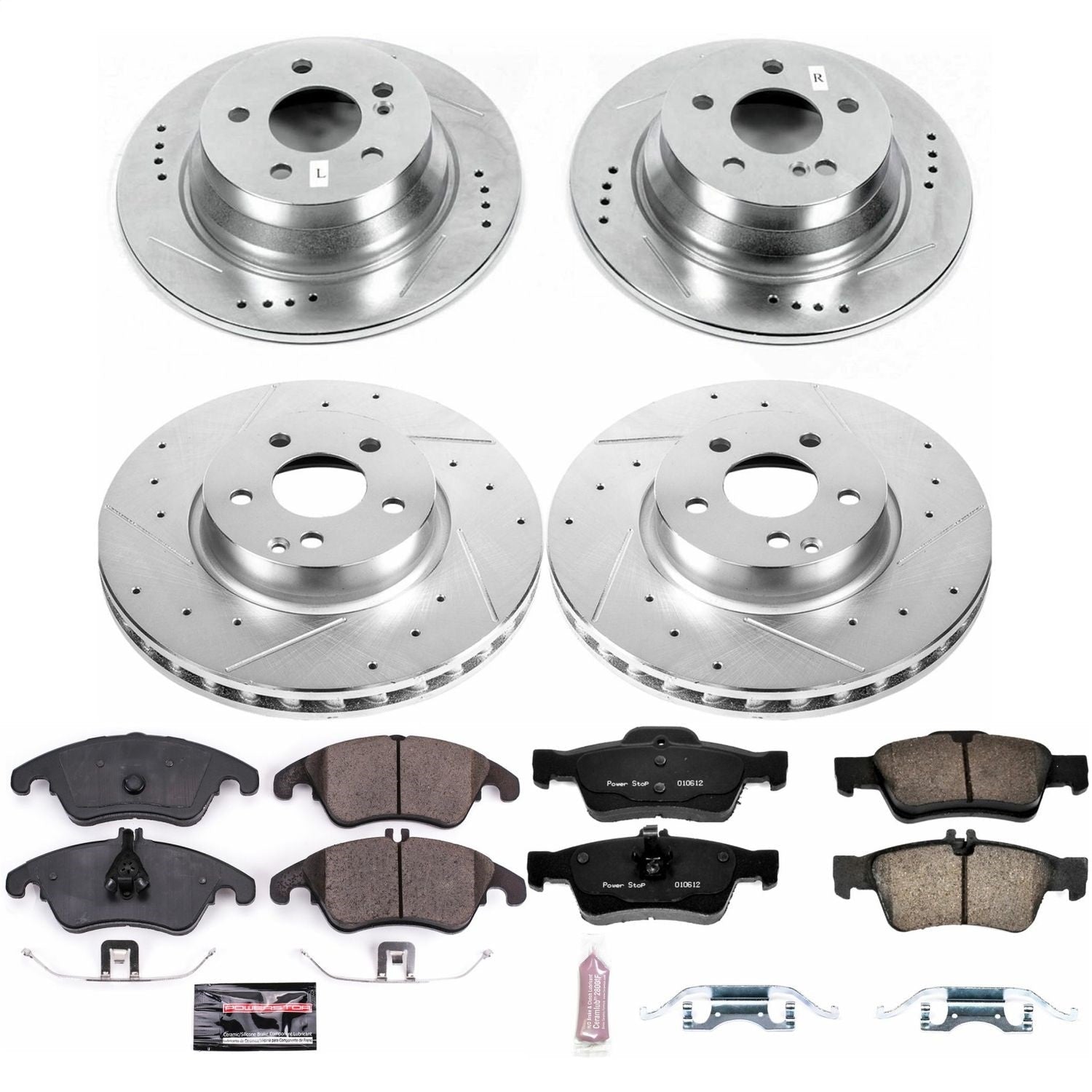 PowerStop Front & Rear Z23 Evolution Sport Brake Kit | Mercedes-Benz E250 (14-16) (K7612)