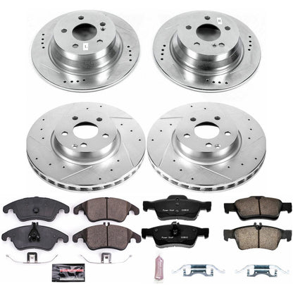 PowerStop Front & Rear Z23 Evolution Sport Brake Kit | Mercedes-Benz E250 (14-16) (K7612)