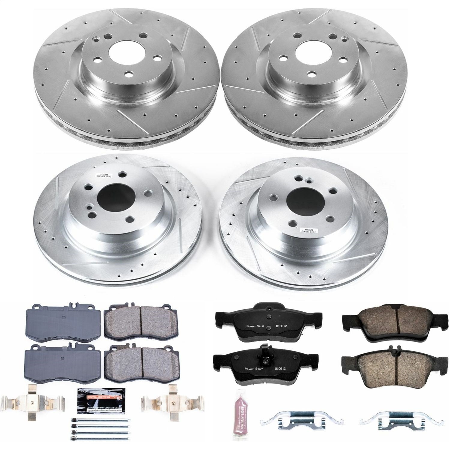 PowerStop Front & Rear Z23 Evolution Sport Brake Kit | Mercedes-Benz E350 (10-16) (K7615)
