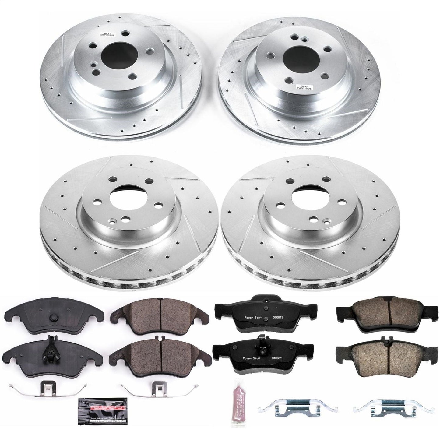 PowerStop Front & Rear Z23 Evolution Sport Brake Kit | Mercedes-Benz E350 (10-16) (K7616)