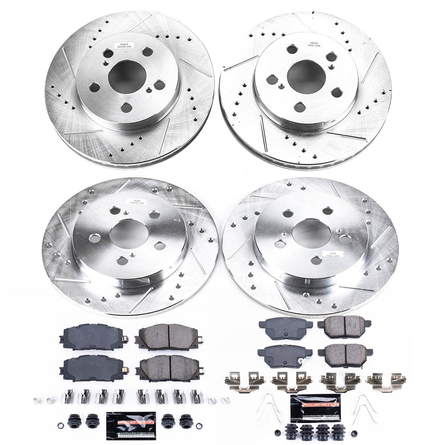 PowerStop Front & Rear Z23 Evolution Sport Brake Kit | Toyota Prius (16-18) (K7632)