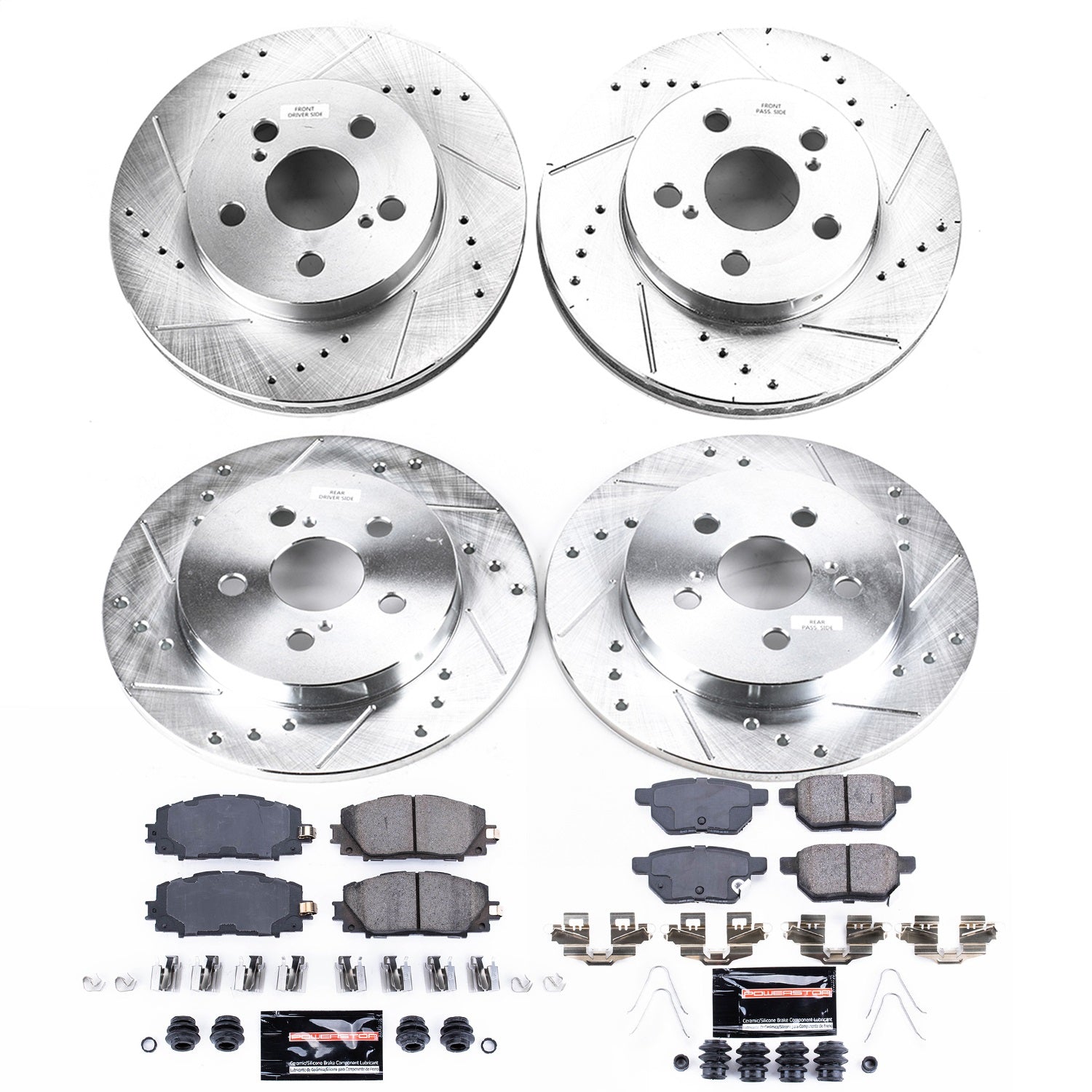 PowerStop Front & Rear Z23 Evolution Sport Brake Kit | Toyota Prius (16-18) (K7632)