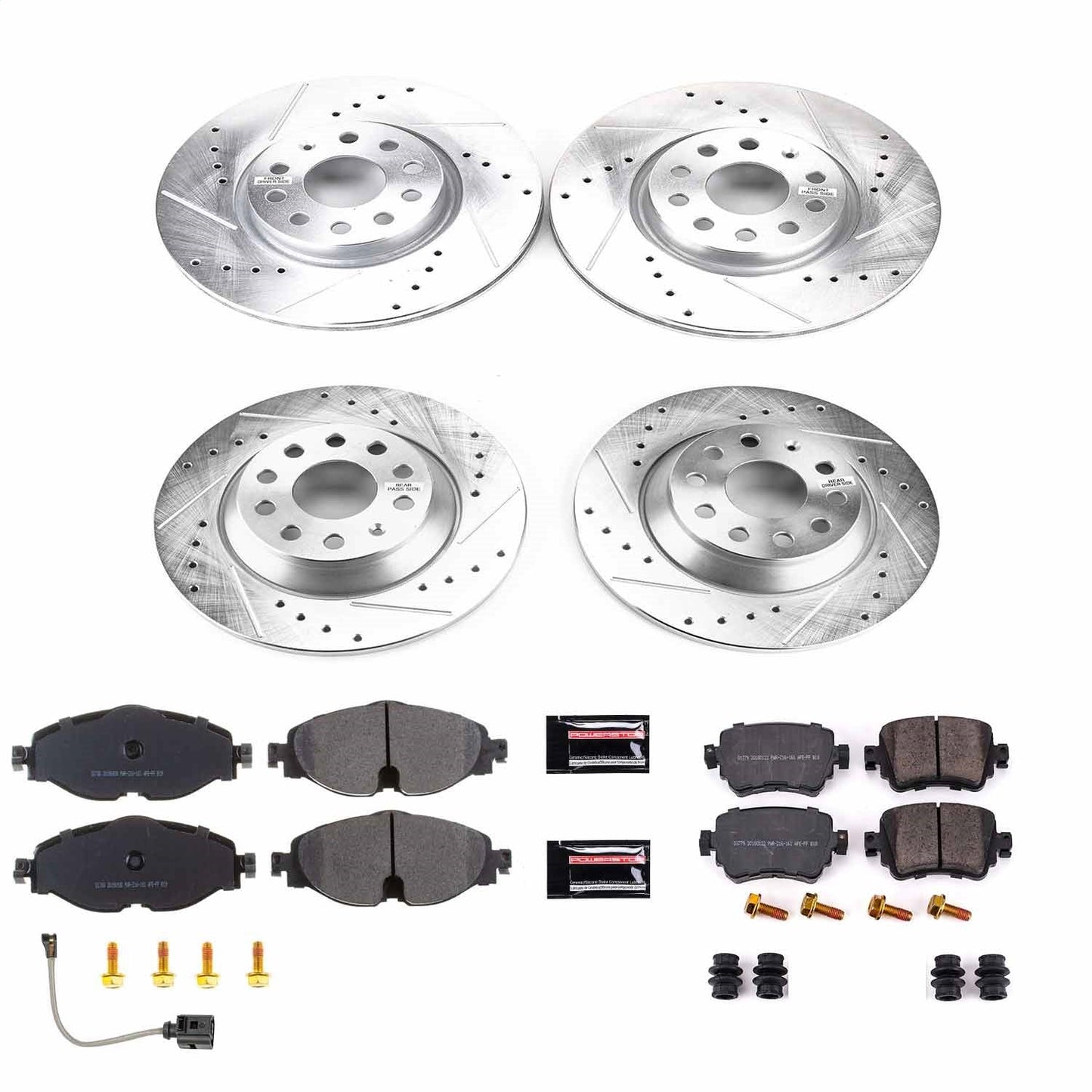 PowerStop Front & Rear Z23 Evolution Sport Brake Kit | Volkswagen Golf (17-18) (K7634)