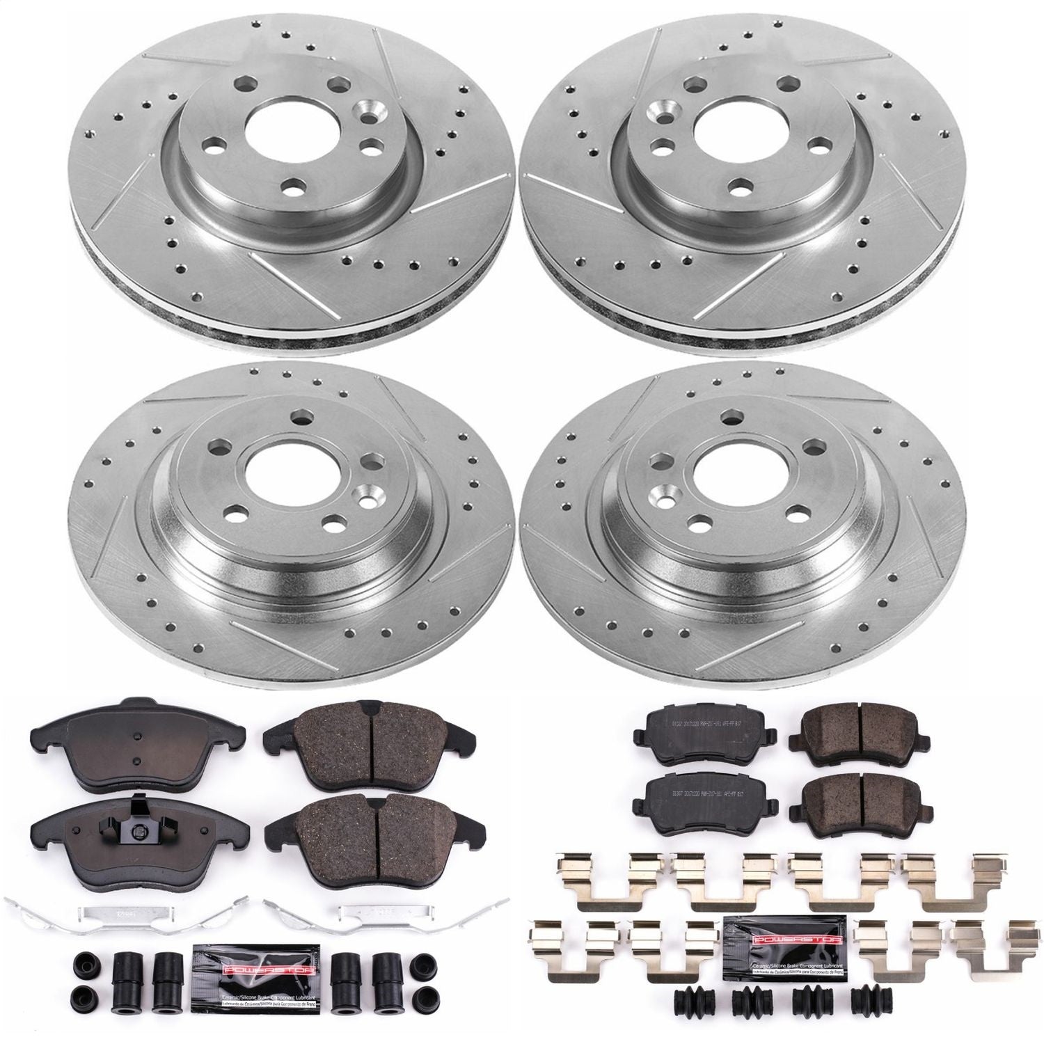 PowerStop Front & Rear Z23 Evolution Sport Brake Kit | Volvo S60 (15-18) (K7636)