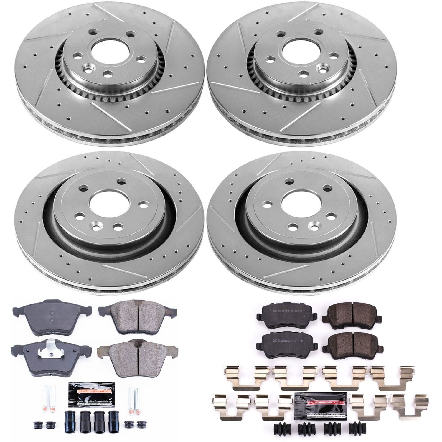 PowerStop Front & Rear Z23 Evolution Sport Brake Kit | Volvo S60 (15-18) (K7637)