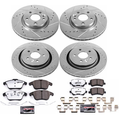 PowerStop Front & Rear Z36 Truck & Tow Brake Kit | Volvo S60 (17-18) (K7638-36)