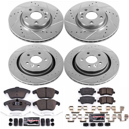 PowerStop Front & Rear Z23 Evolution Sport Brake Kit | Volvo S60 (17-18) (K7638)