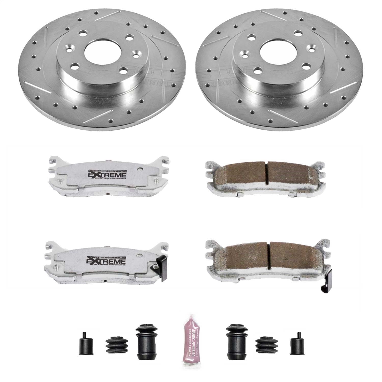 PowerStop Rear Z26 Street Warrior Brake Kit | Ford Escort (97-03) (K772-26)