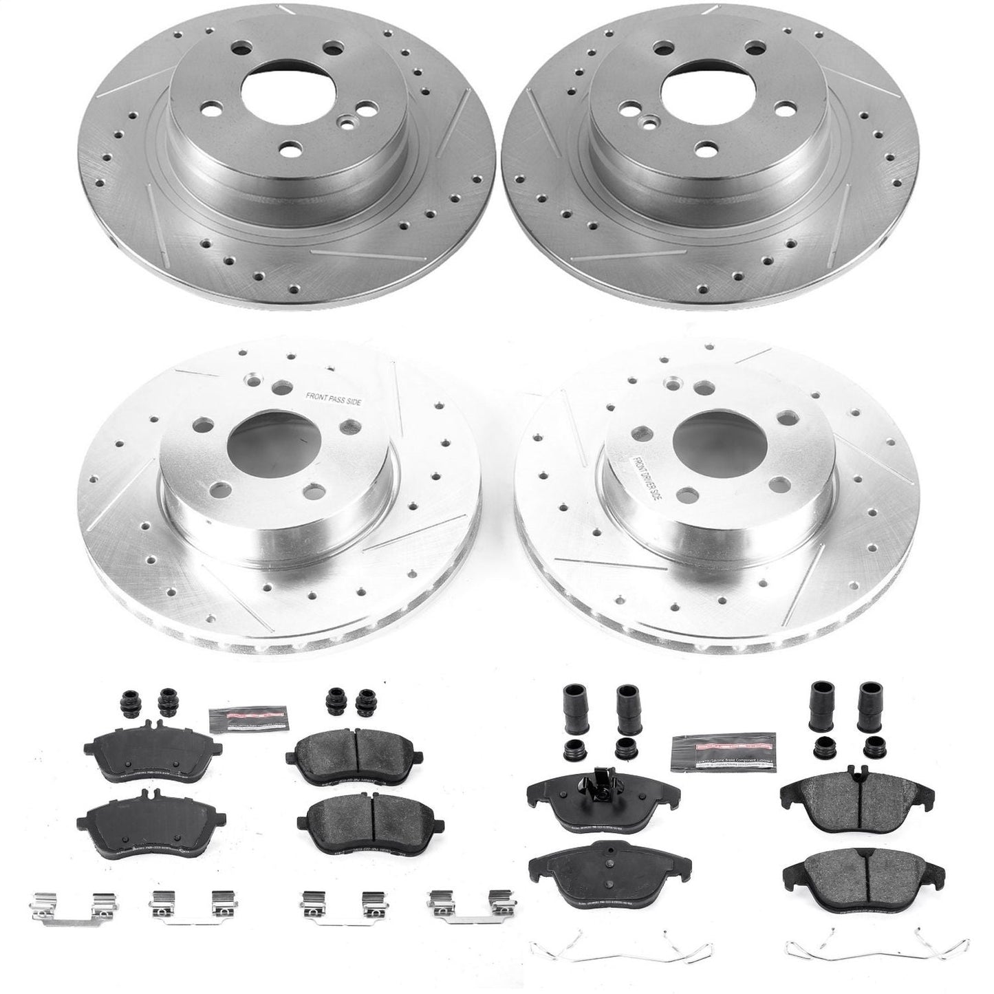 PowerStop Front & Rear Z23 Evolution Sport Brake Kit | Mercedes-Benz C250 (15) (K7759)