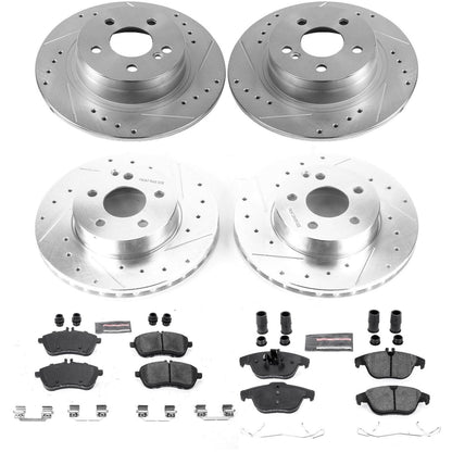 PowerStop Front & Rear Z23 Evolution Sport Brake Kit | Mercedes-Benz C250 (15) (K7759)
