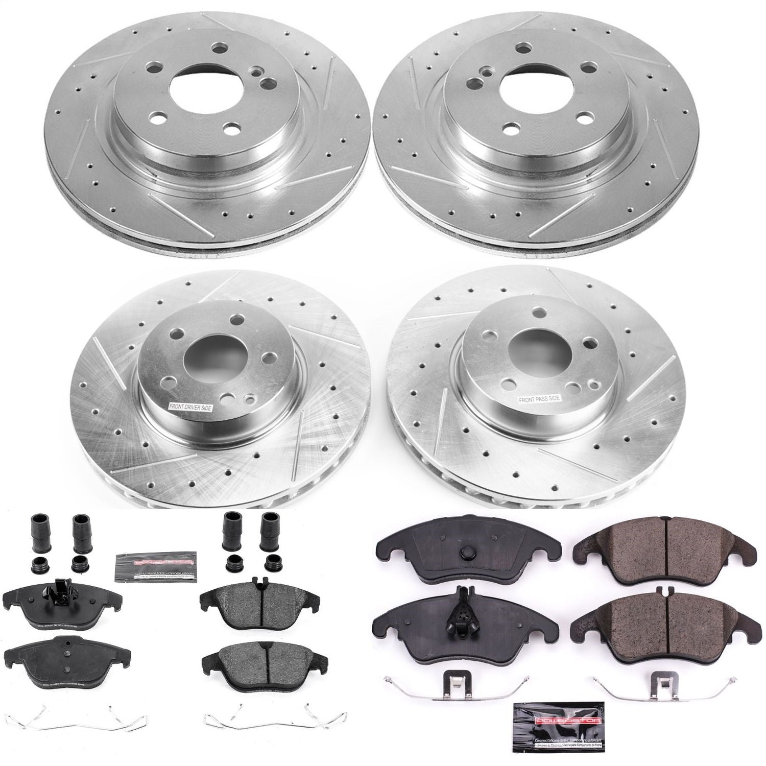 PowerStop Front & Rear Z23 Evolution Sport Brake Kit | Mercedes-Benz C300 (14) (K7760)