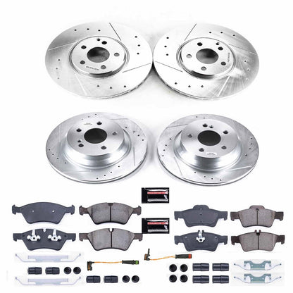 PowerStop Front & Rear Z23 Evolution Sport Brake Kit | Mercedes-Benz E550 (07-09) (K7761)
