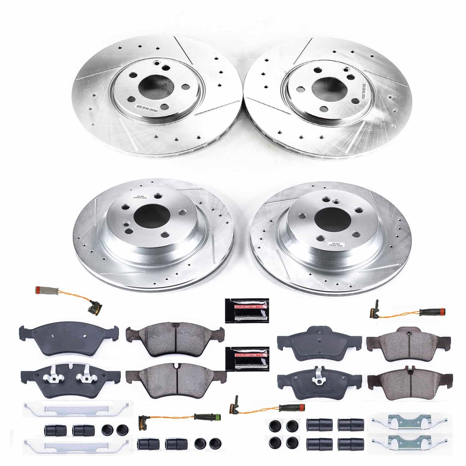 PowerStop Front & Rear Z23 Evolution Sport Brake Kit | Mercedes-Benz E500 (06) (K7762)