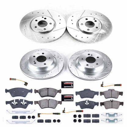PowerStop Front & Rear Z23 Evolution Sport Brake Kit | Mercedes-Benz E500 (06) (K7762)