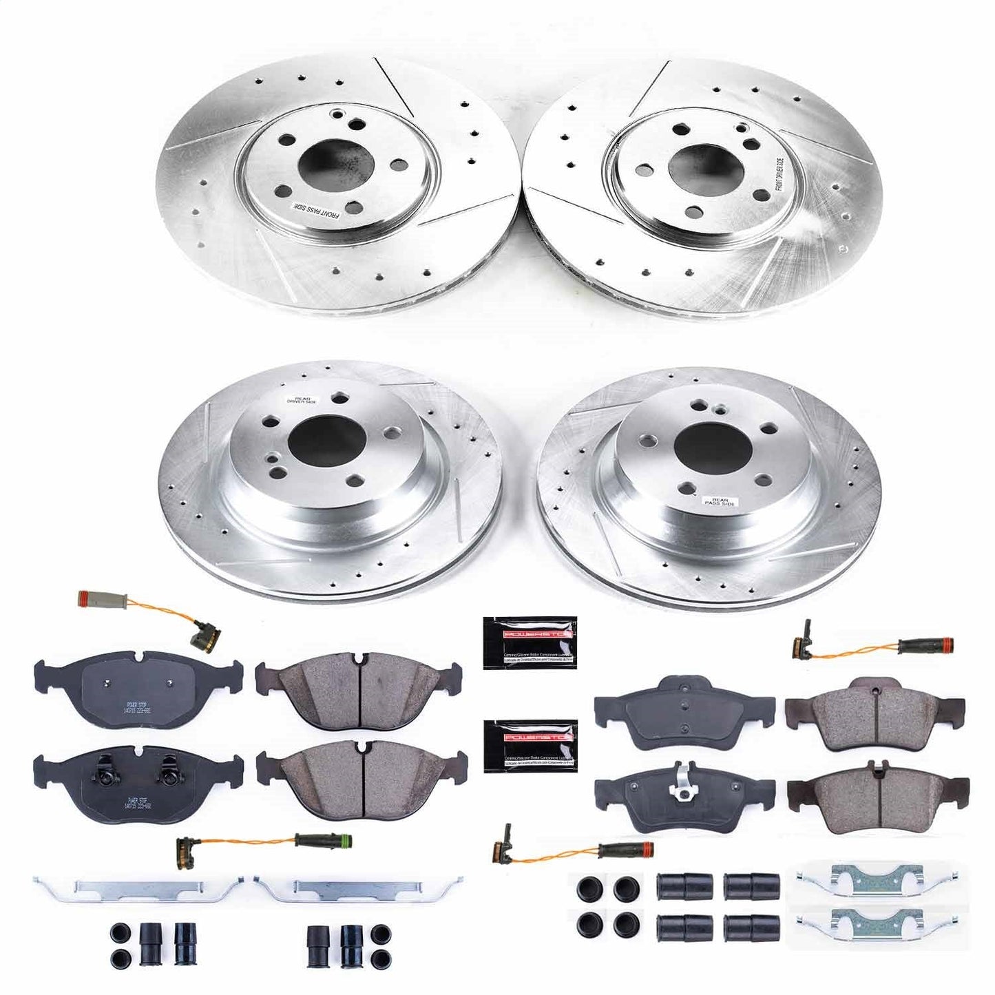 PowerStop Front & Rear Z23 Evolution Sport Brake Kit | Mercedes-Benz E500 (04-05) (K7763)