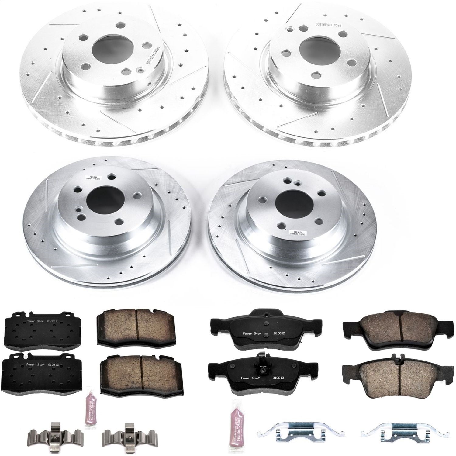 PowerStop Front & Rear Z23 Evolution Sport Brake Kit | Mercedes-Benz E500 (04-06) (K7764)