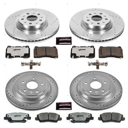 PowerStop Front & Rear Z26 Street Warrior Brake Kit | Cadillac CTS (14-18) (K7817-26)