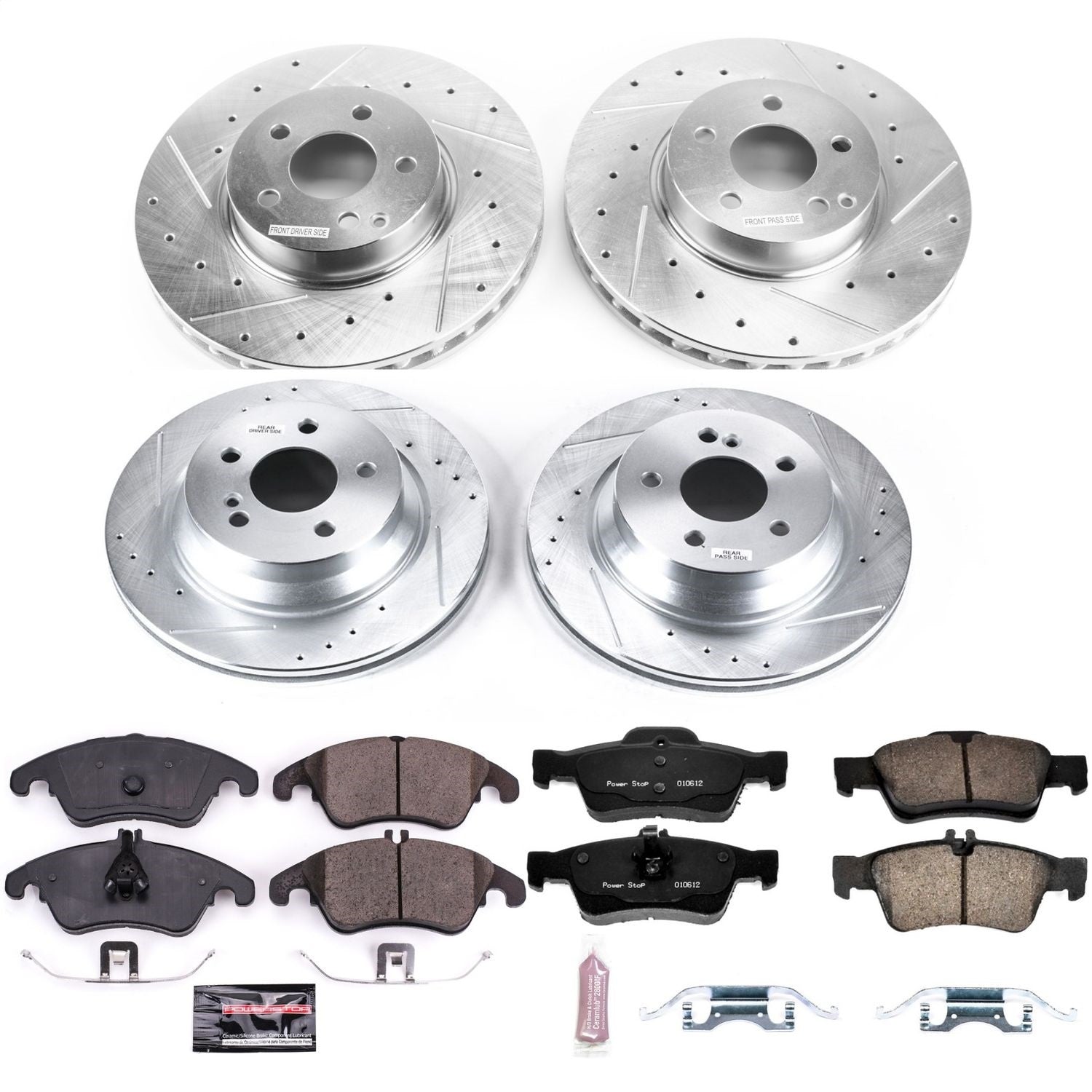 PowerStop Front & Rear Z23 Evolution Sport Brake Kit | Mercedes-Benz E350 (10-14) (K7830)