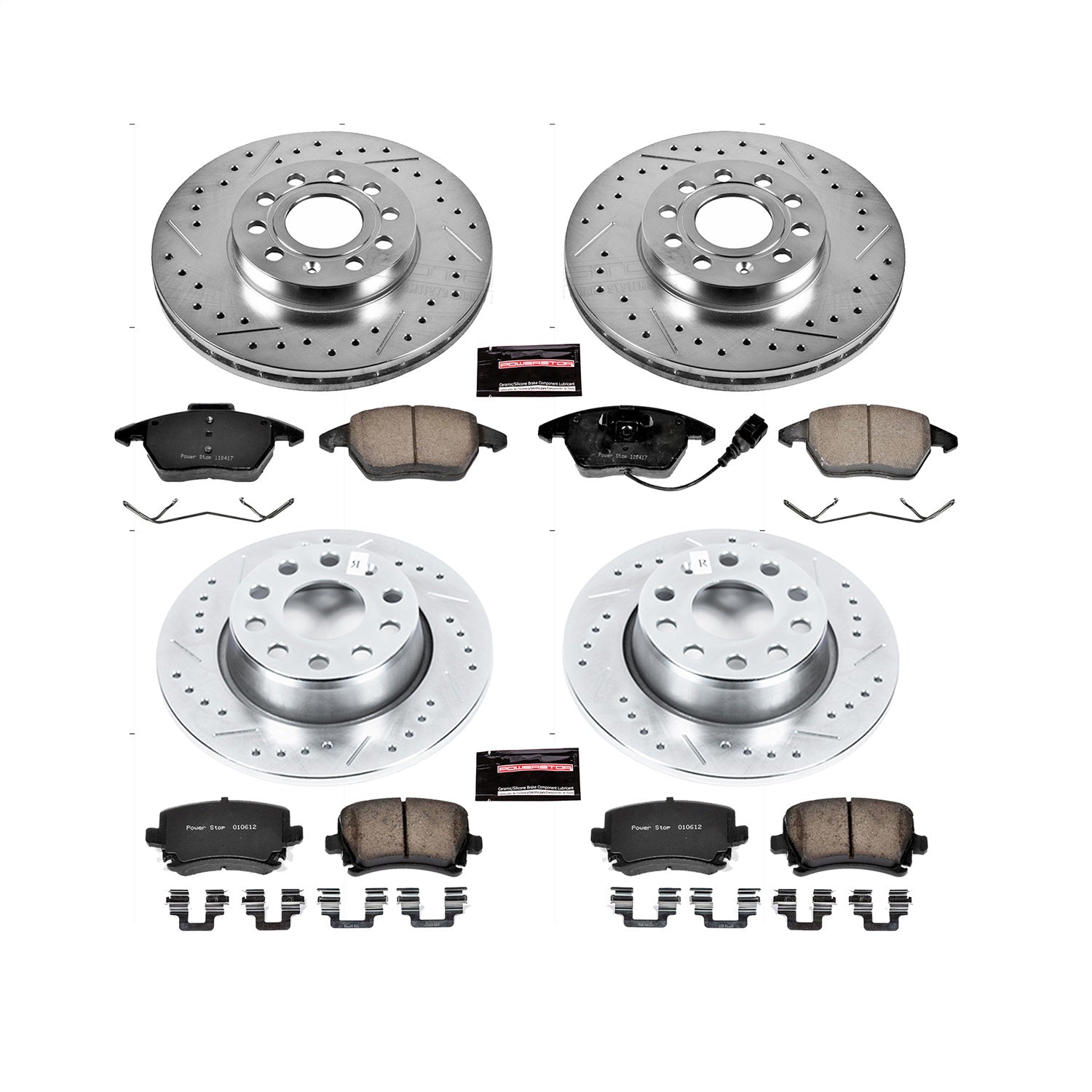 PowerStop Front & Rear Z23 Evolution Sport Brake Kit | Volkswagen Golf (10) (K7837)