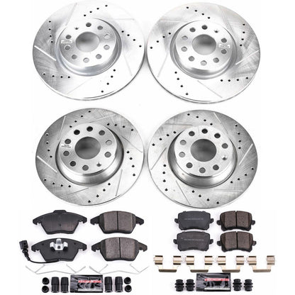 PowerStop Front & Rear Z23 Evolution Sport Brake Kit | Volkswagen Passat (09) (K7838)