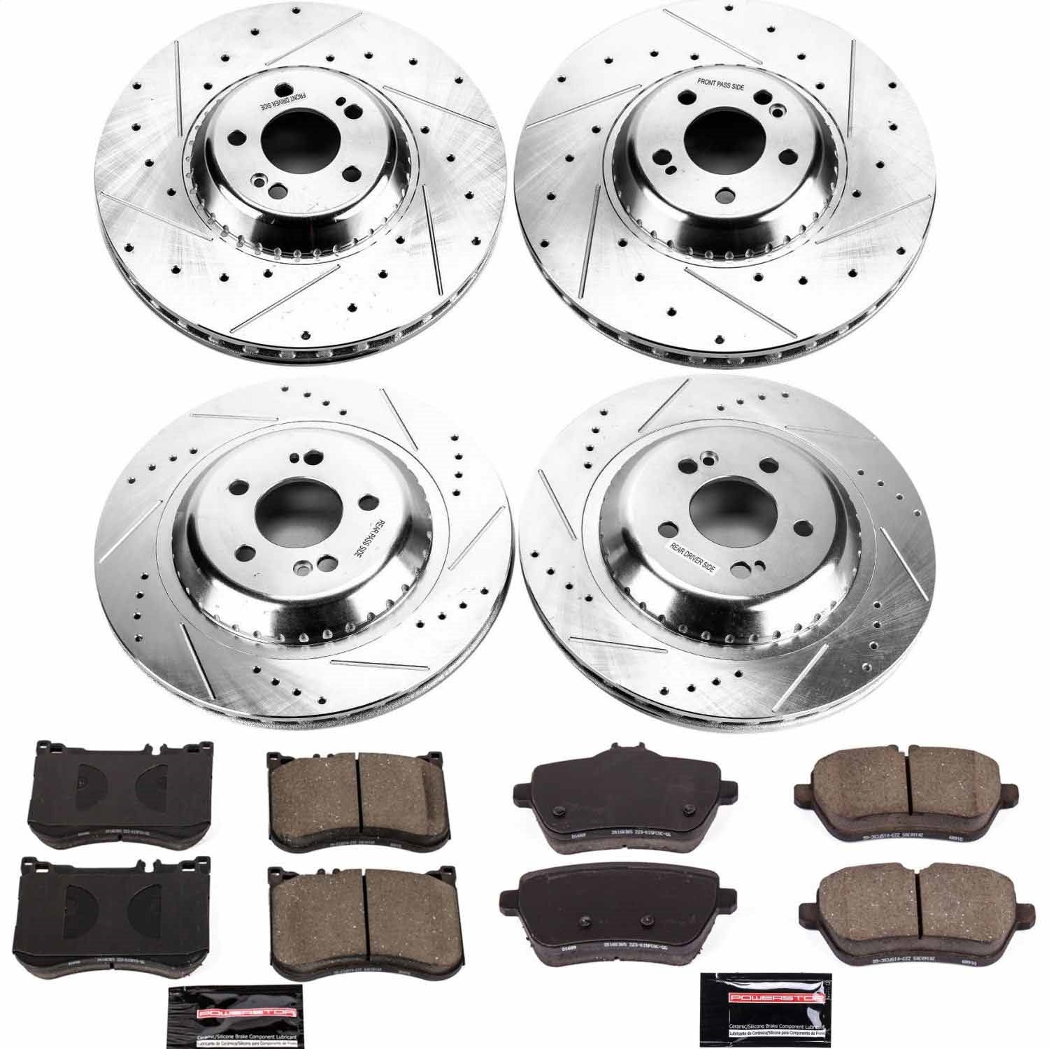 PowerStop Front & Rear Z23 Evolution Brake Kit | Mercedes-Benz Maybach S550 2017 (K7853)