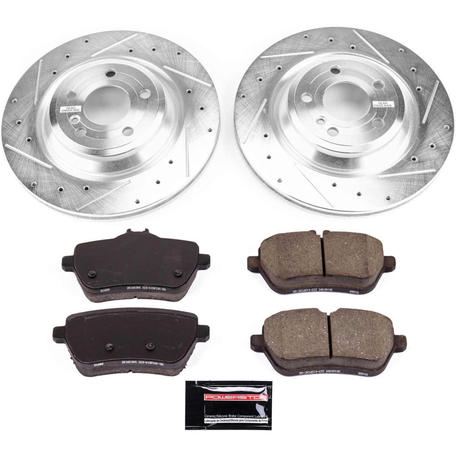 PowerStop Rear Z23 Evolution Sport Brake Kit | Mercedes-Benz SL400 (15-16) (K7859)