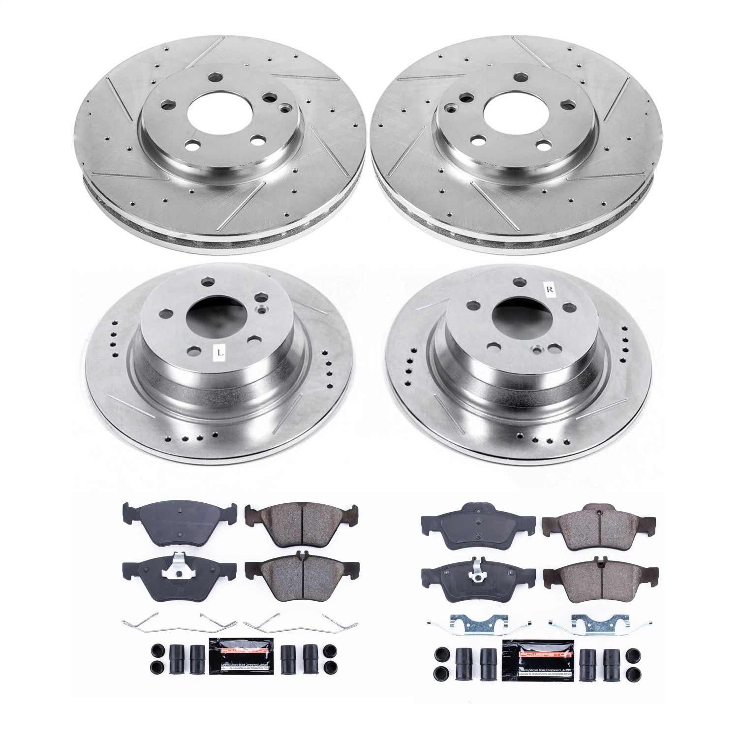 PowerStop Front & Rear Z23 Evolution Sport Brake Kit | Mercedes-Benz E320 (04) (K7862)
