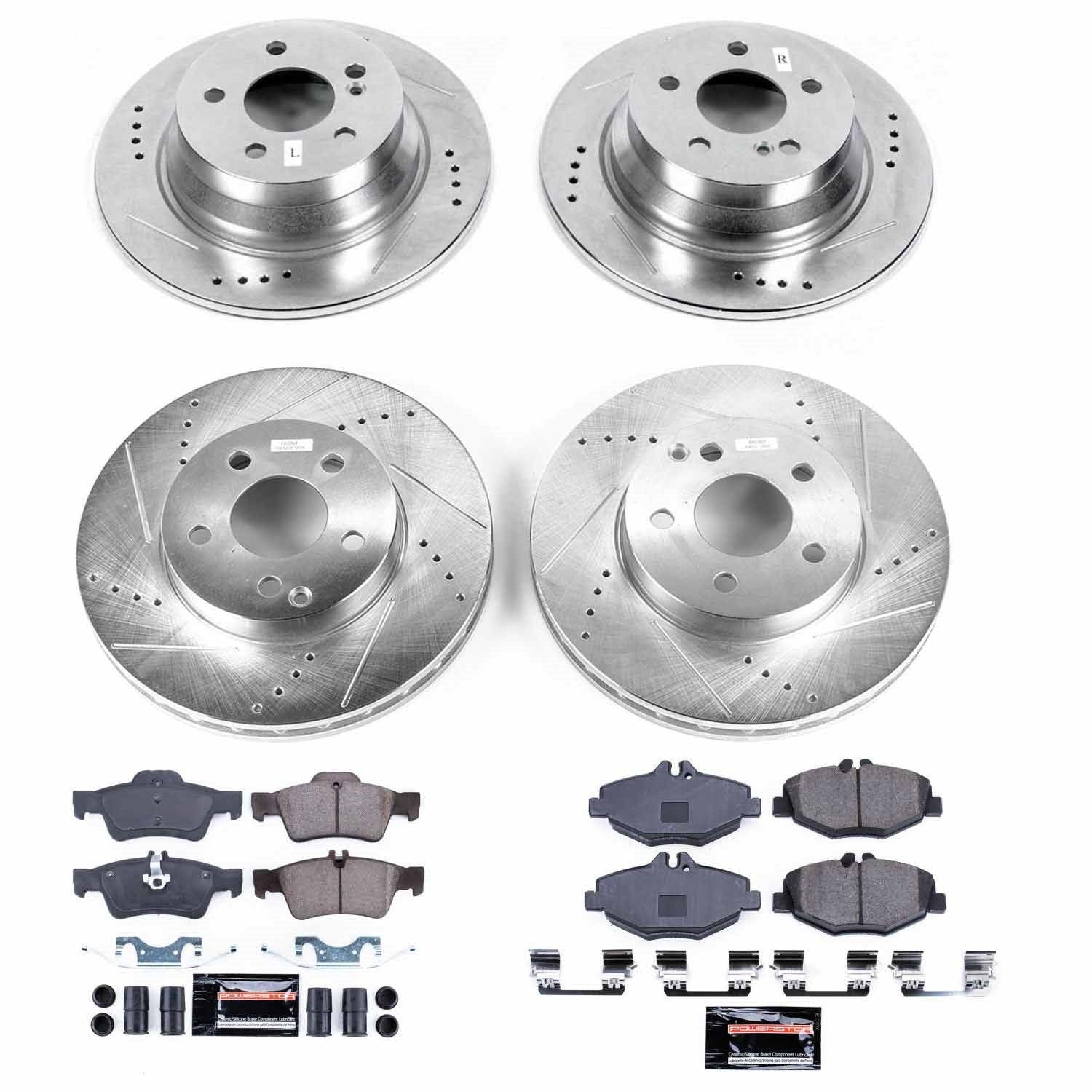 PowerStop Front & Rear Z23 Evolution Sport Brake Kit | Mercedes-Benz E320 (04) (K7863)