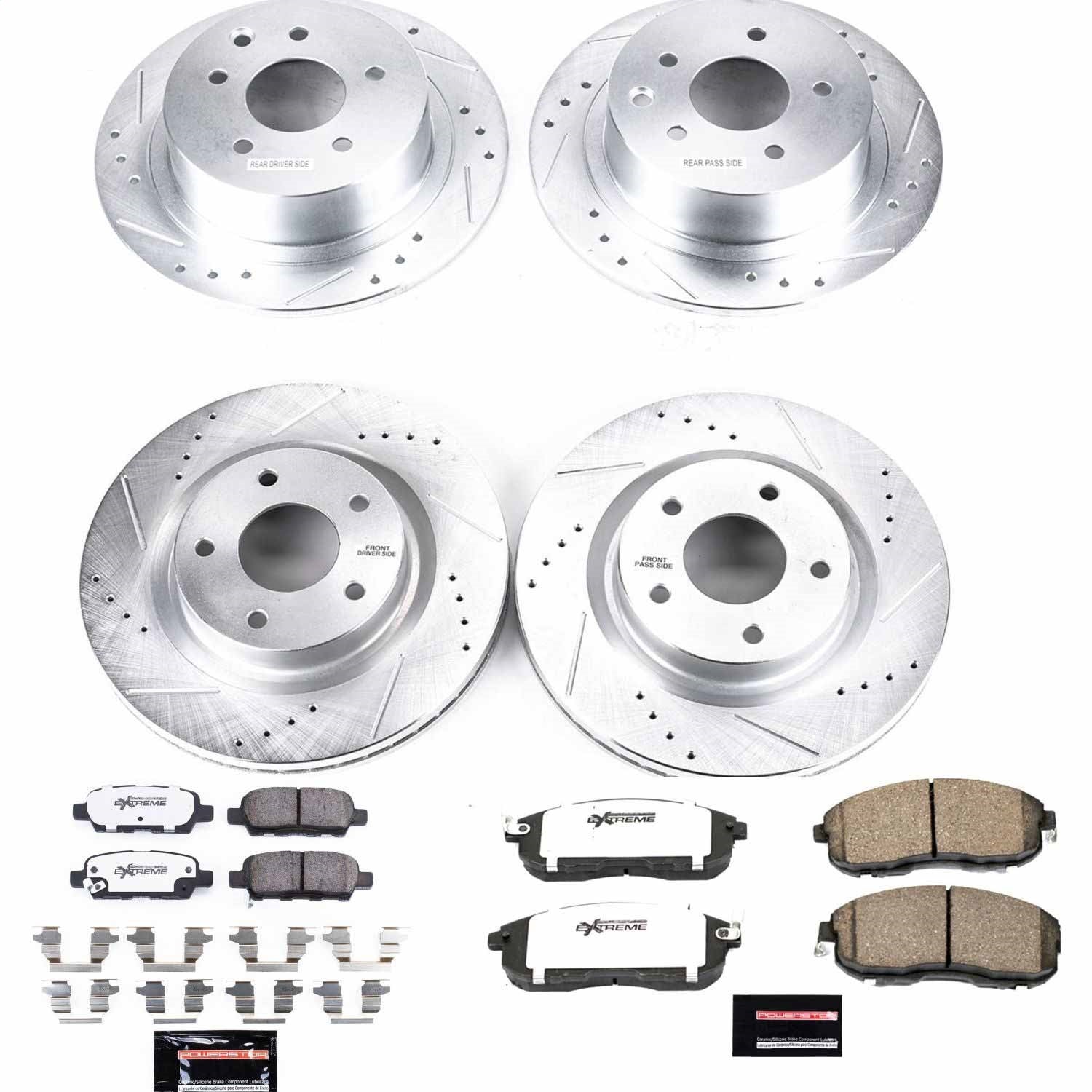 PowerStop Front & Rear Z26 Street Warrior Brake Kit | Nissan Altima (07-10) (K7865-26)