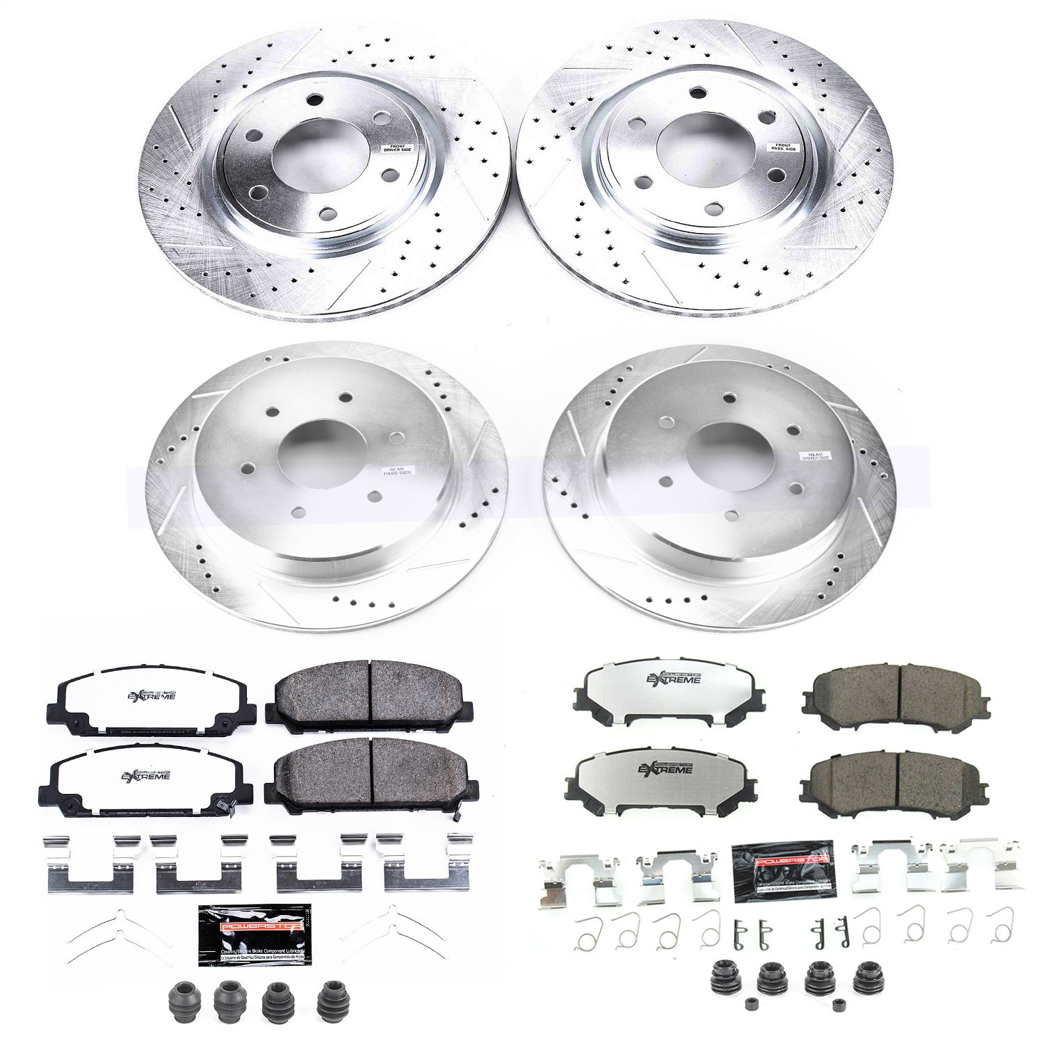 PowerStop Front & Rear Z36 Truck & Tow Brake Kit | Nissan Titan (17-19) (K7866-36)