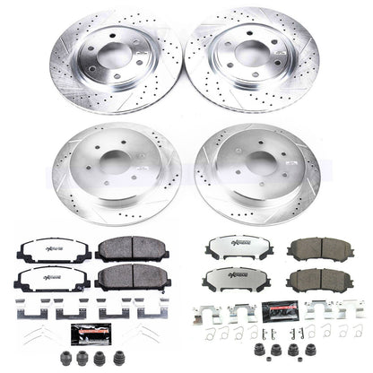 PowerStop Front & Rear Z36 Truck & Tow Brake Kit | Nissan Titan (17-19) (K7866-36)